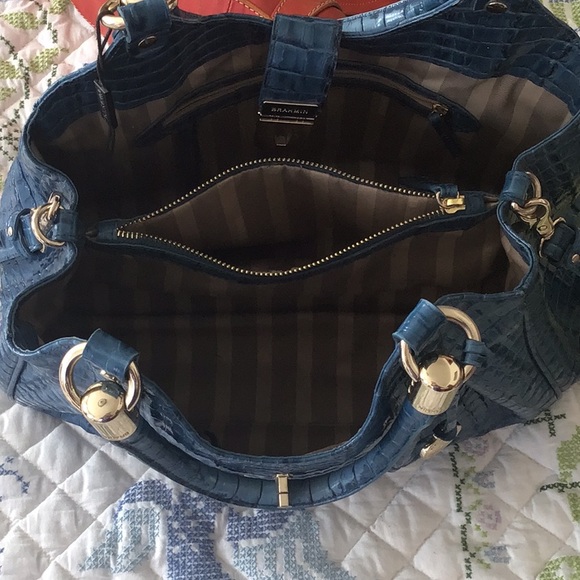 BRAHMIN ARGAN ELISA SAPPHIRE leather hobo shoulder bag - Picture 2 of 10